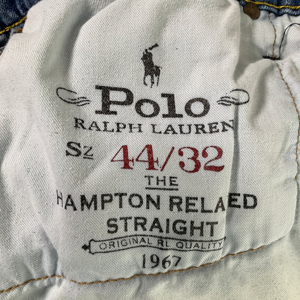 Polo Ralph Lauren‎ Jeans Mens 44x30 Blue Cotton Hampton Relaxed Straight Light - Picture 5 of 9